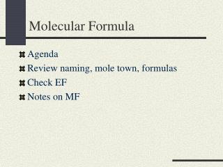 Molecular Formula