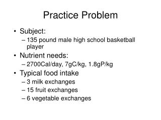 Practice Problem