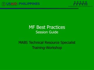 MF Best Practices Session Guide