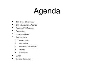 Agenda