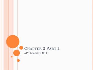 Chapter 2 Part 2