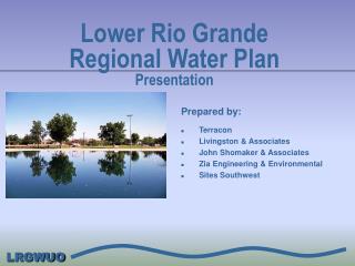 Lower Rio Grande Regional Water Plan Presentation