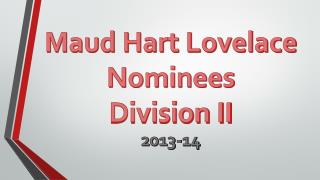 Maud Hart Lovelace Nominees Division II