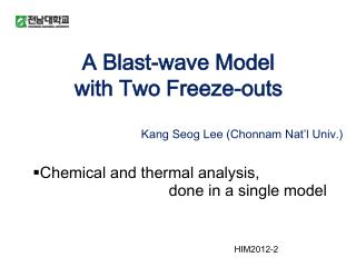 A Blast-wave Model with Two Freeze-outs