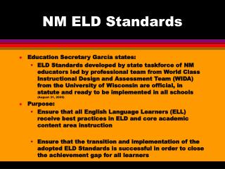 NM ELD Standards