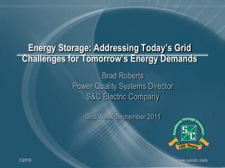 Energy Storage: Addressing Today’s Grid Challenges for Tomorrow’s Energy Demands