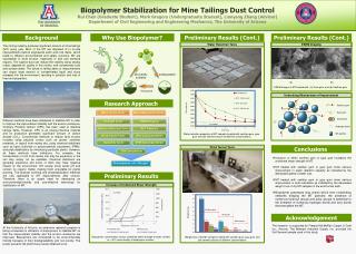 Biopolymer Stabilization for Mine Tailings Dust Control