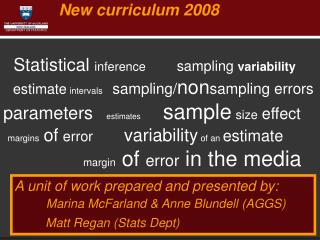 New curriculum 2008