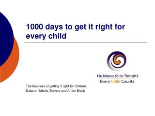 1000 days to get it right for every child