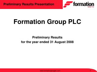 Preliminary Results Presentation