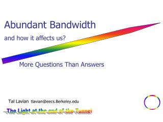 Tal Lavian tlavian@eecs.Berkeley