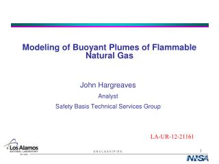 Modeling of Buoyant Plumes of Flammable Natural Gas
