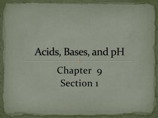 Acids, Bases, and pH