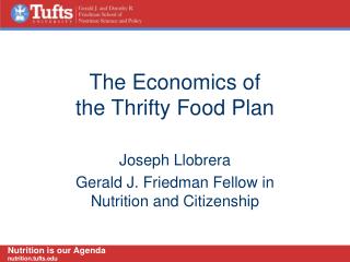 The Economics of the Thrifty Food Plan
