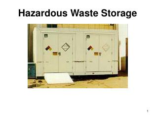 Hazardous Waste Storage