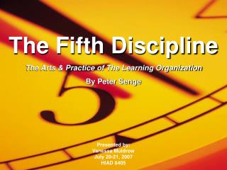 The Fifth Discipline The Arts &amp; Practice of The Learning Organization By Peter Senge