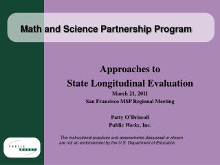 Math and Science Partnership Program