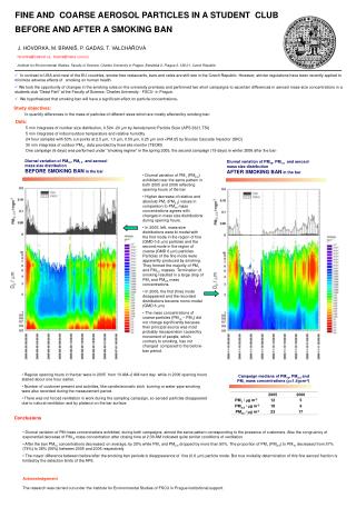 FINE AND COARSE AEROSOL PARTICLES IN A STUDENT CLUB BEFORE AND AFTER A SMOKING BAN