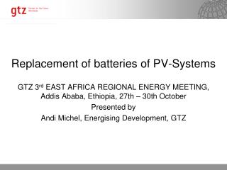 Replacement of batteries of PV-Systems