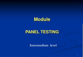 Module PANEL TESTING