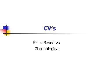 CV’s