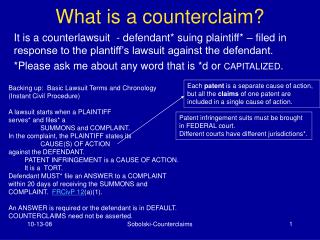 What is a counterclaim?