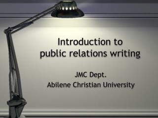 Introduction to public relations writing