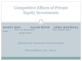 Competitive Effects of Private Equity Investments