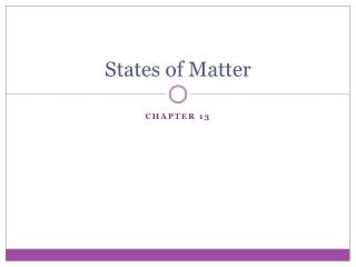 States of Matter