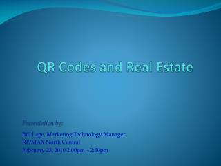 QR Codes and Real Estate