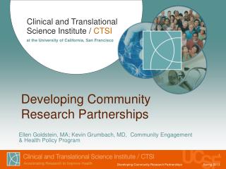 Developing Community Research Partnerships