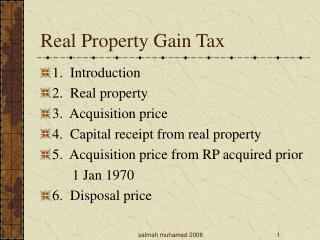 Real Property Gain Tax