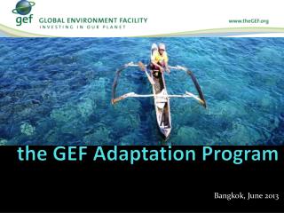 Financing Adaptation under the GEF Adaptation Program