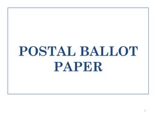 POSTAL BALLOT PAPER