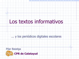 Los textos informativos