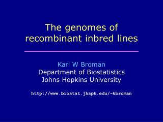 The genomes of recombinant inbred lines