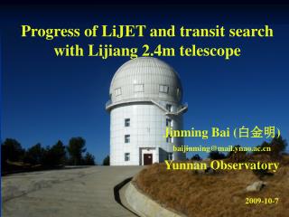 Progress of LiJET and transit search with Lijiang 2.4m telescope