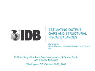 XXX Meeting of the Latin American Network of Central Banks and Finance Ministries