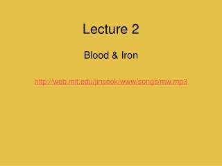 Lecture 2