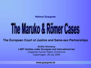 ECSOL-Workshop LGBT families under European and international law Outgames Human Rights Conference