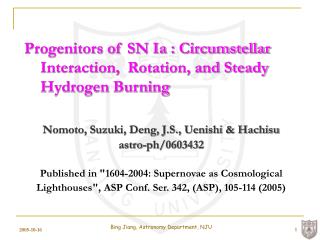 Progenitors of SN Ia : Circumstellar Interaction, Rotation, and Steady Hydrogen Burning