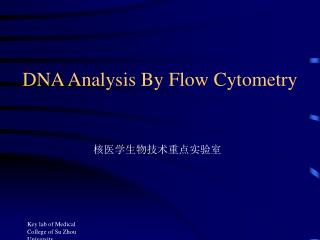 DNA Analysis By Flow Cytometry