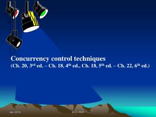 Concurrency control techniques