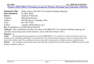 Project: IEEE P802.15 Working Group for Wireless Personal Area Networks (WPANs)