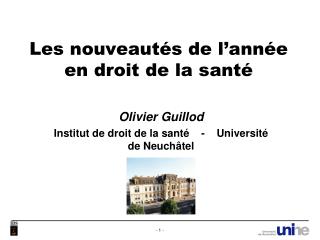 Les nouveautés de l’année en droit de la santé