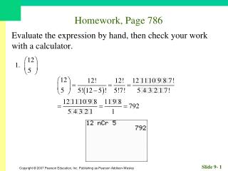 Homework, Page 786