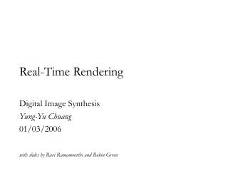 Real-Time Rendering