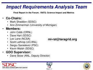 Impact Requirements Analysis Team