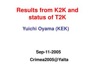 Results from K2K and status of T2K