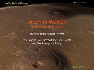 Breanne Wooten Week 8: March 8 th , 2007